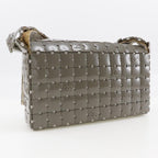 Grey Canvas Chanel Flap Bag