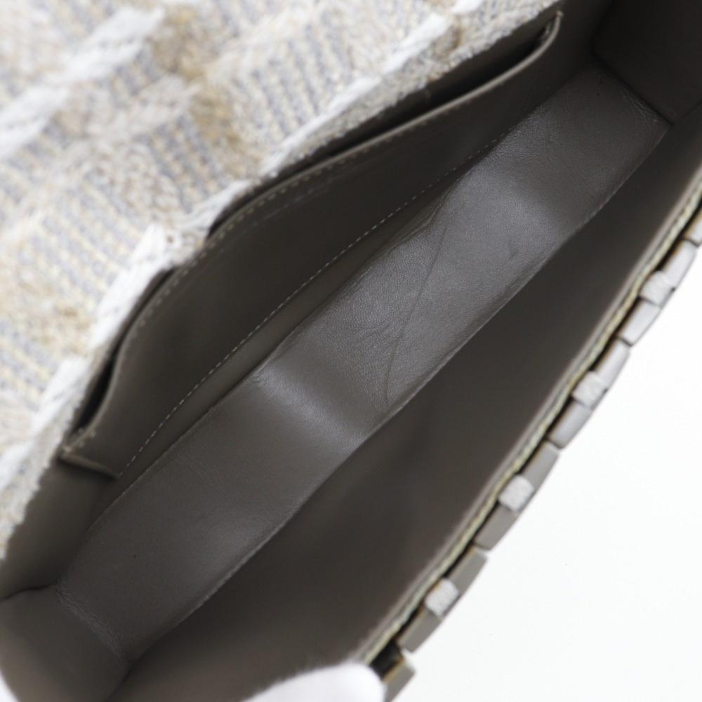 Grey Canvas Chanel Flap Bag