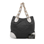 Grey Canvas Chanel Tote