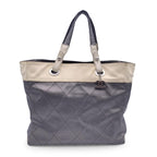 Grey Canvas Chanel Tote