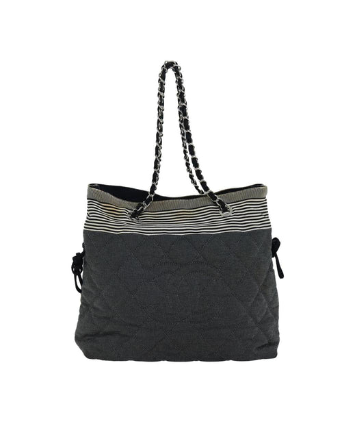 Grey Canvas Chanel Tote