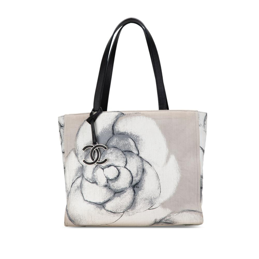 Grey Canvas Chanel Tote