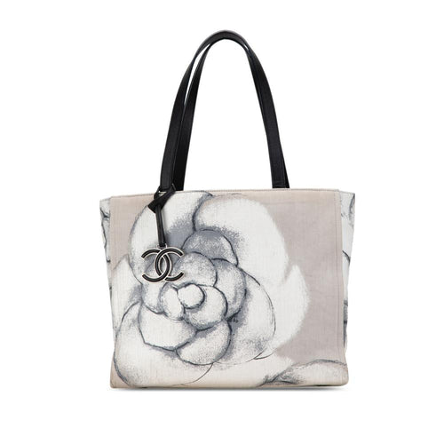 Grey Canvas Chanel Tote