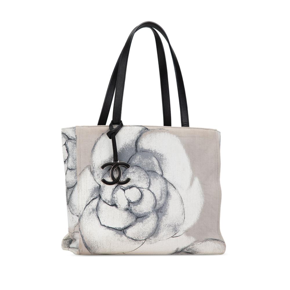 Grey Canvas Chanel Tote
