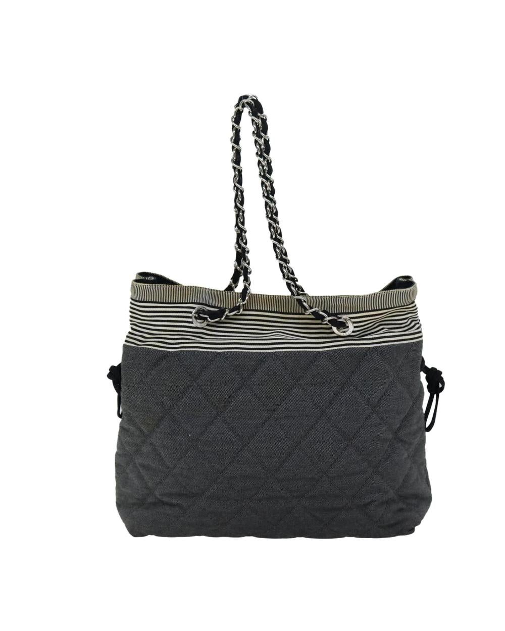 Grey Canvas Chanel Tote