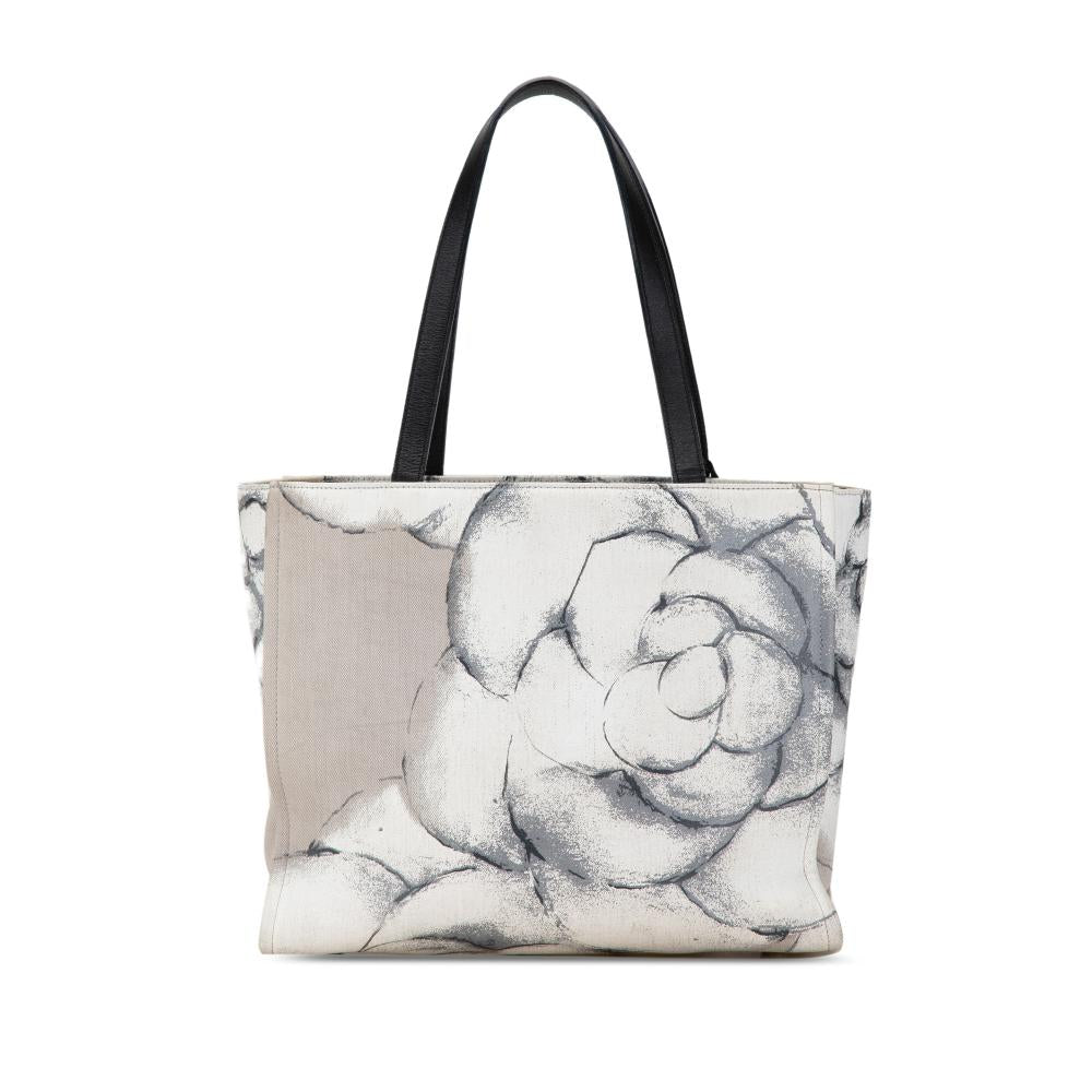 Grey Canvas Chanel Tote