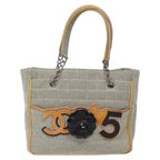 Grey Canvas Chanel Tote