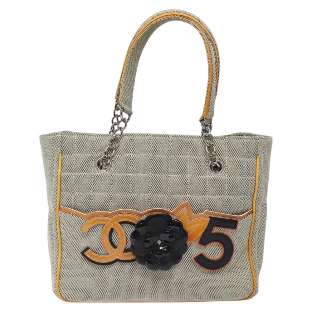 Grey Canvas Chanel Tote