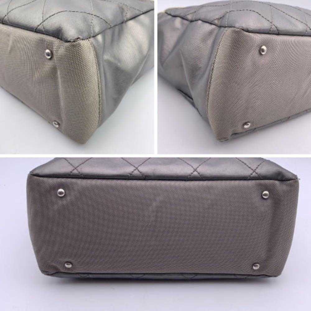 Grey Canvas Chanel Tote