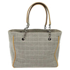 Grey Canvas Chanel Tote