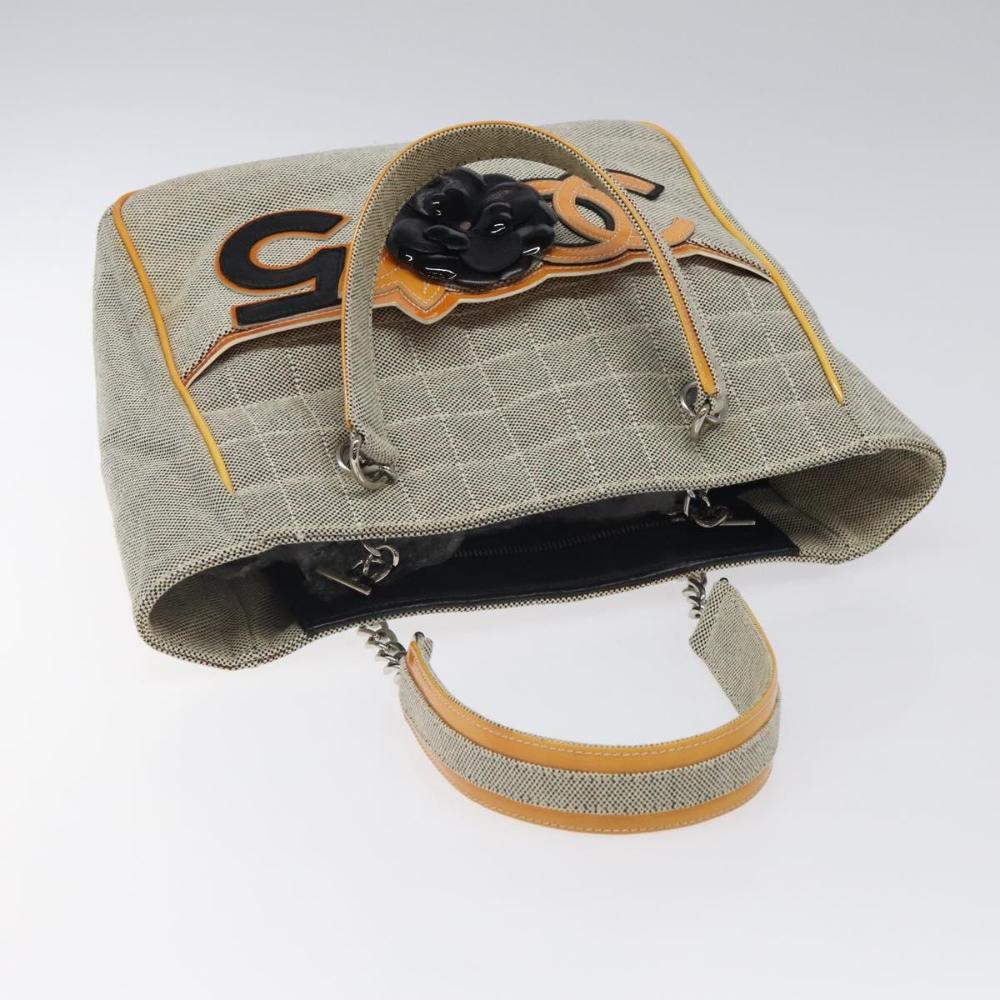 Grey Canvas Chanel Tote