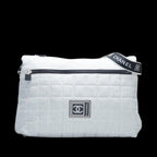 Grey Cotton Chanel Crossbody Bag