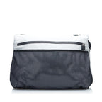 Grey Cotton Chanel Crossbody Bag