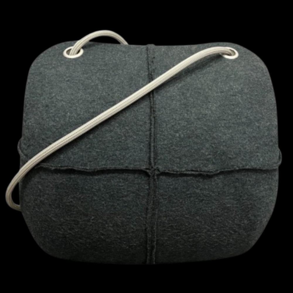 Grey Fabric Chanel Belt Bag