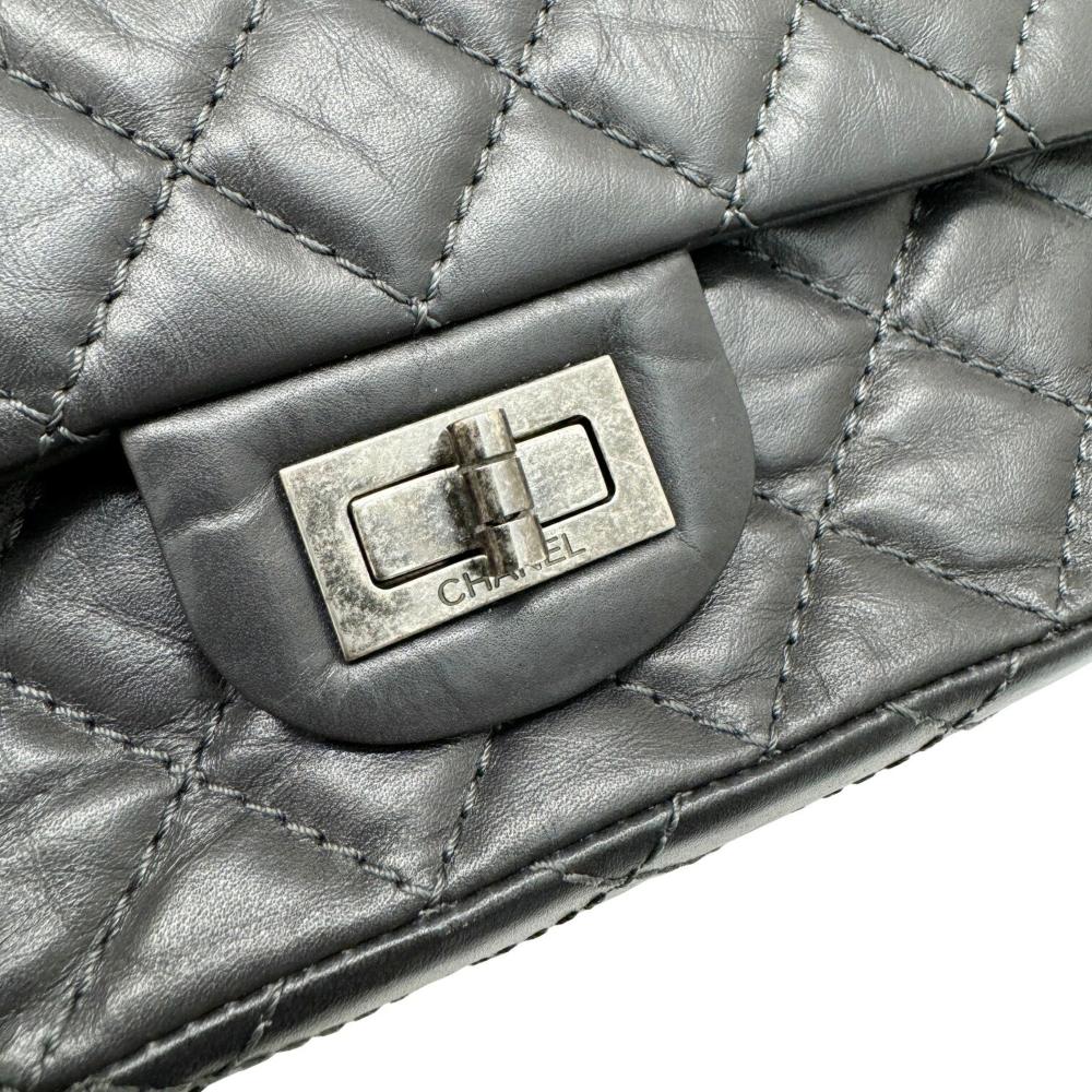 Grey Fabric Chanel Flap Bag