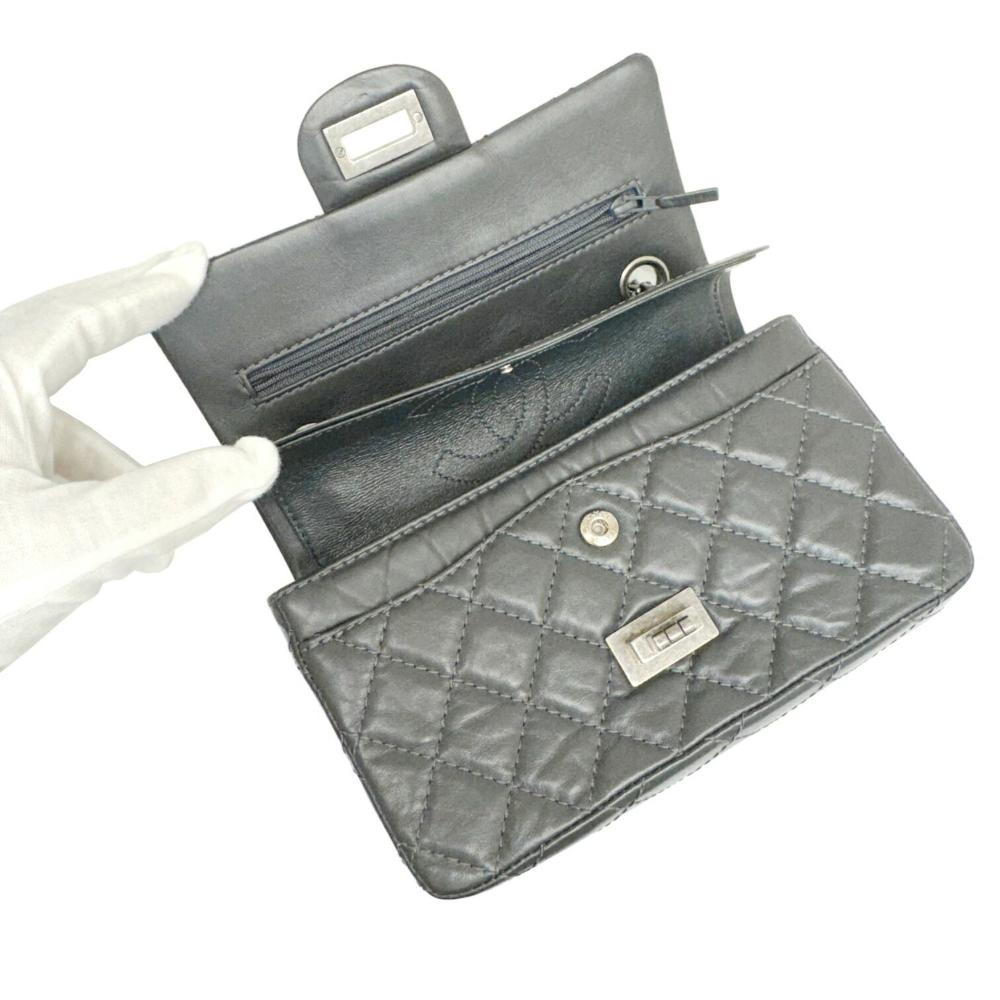 Grey Fabric Chanel Flap Bag