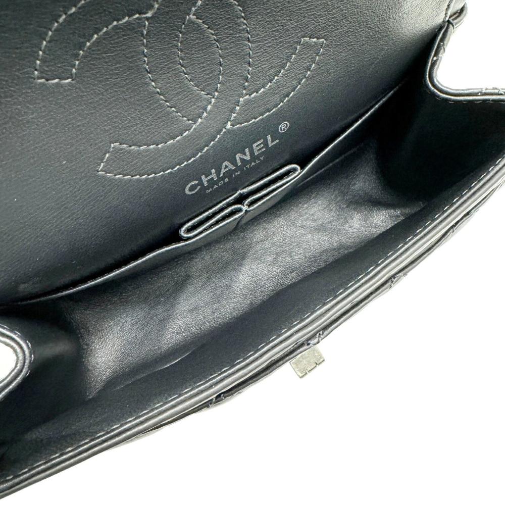 Grey Fabric Chanel Flap Bag