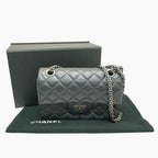 Grey Fabric Chanel Flap Bag