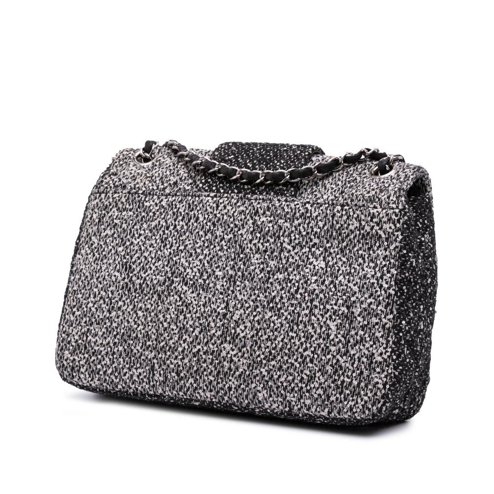 Grey Fabric Chanel Flap Bag