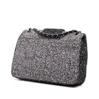 Grey Fabric Chanel Flap Bag