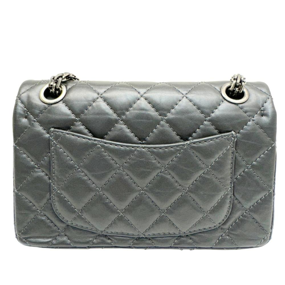 Grey Fabric Chanel Flap Bag