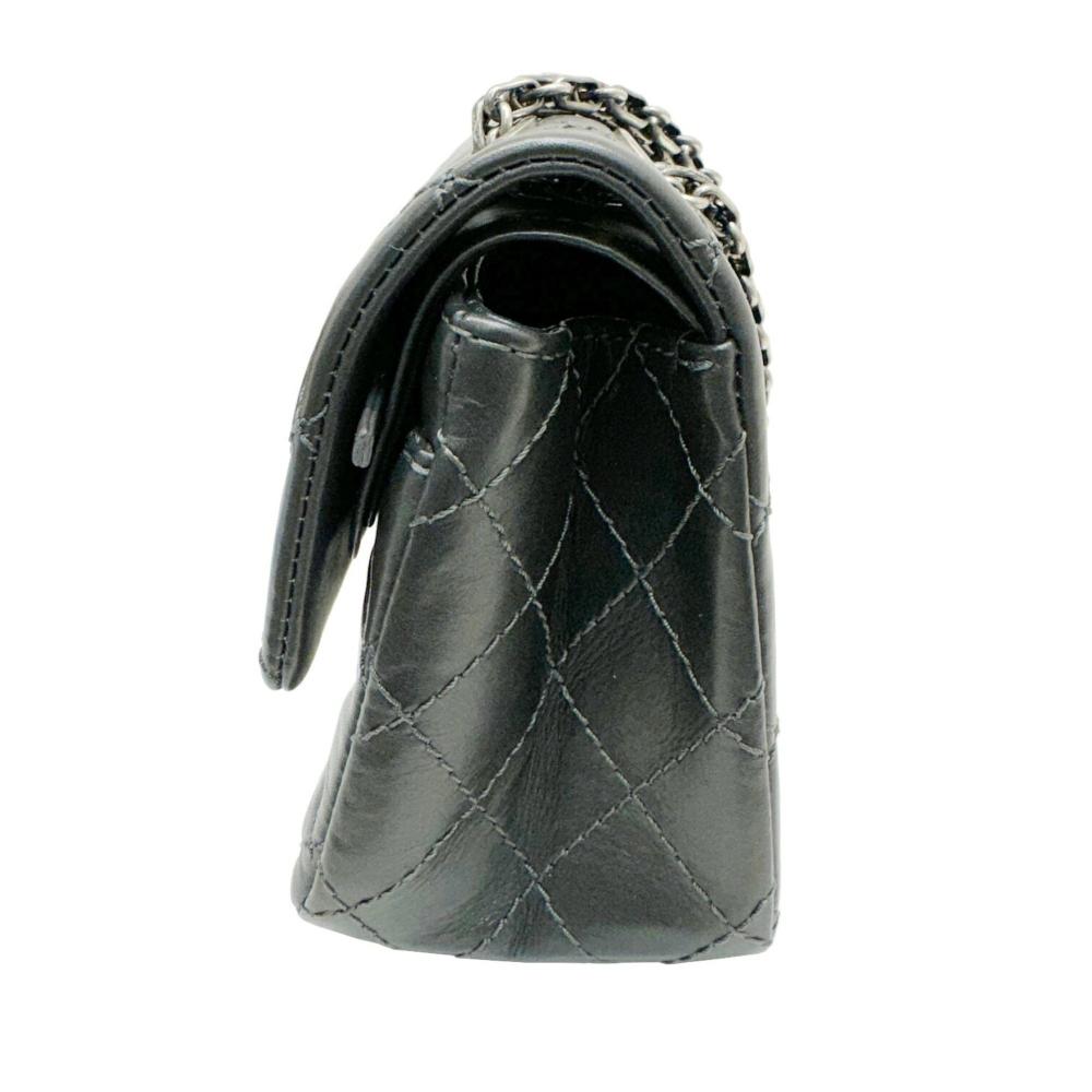 Grey Fabric Chanel Flap Bag