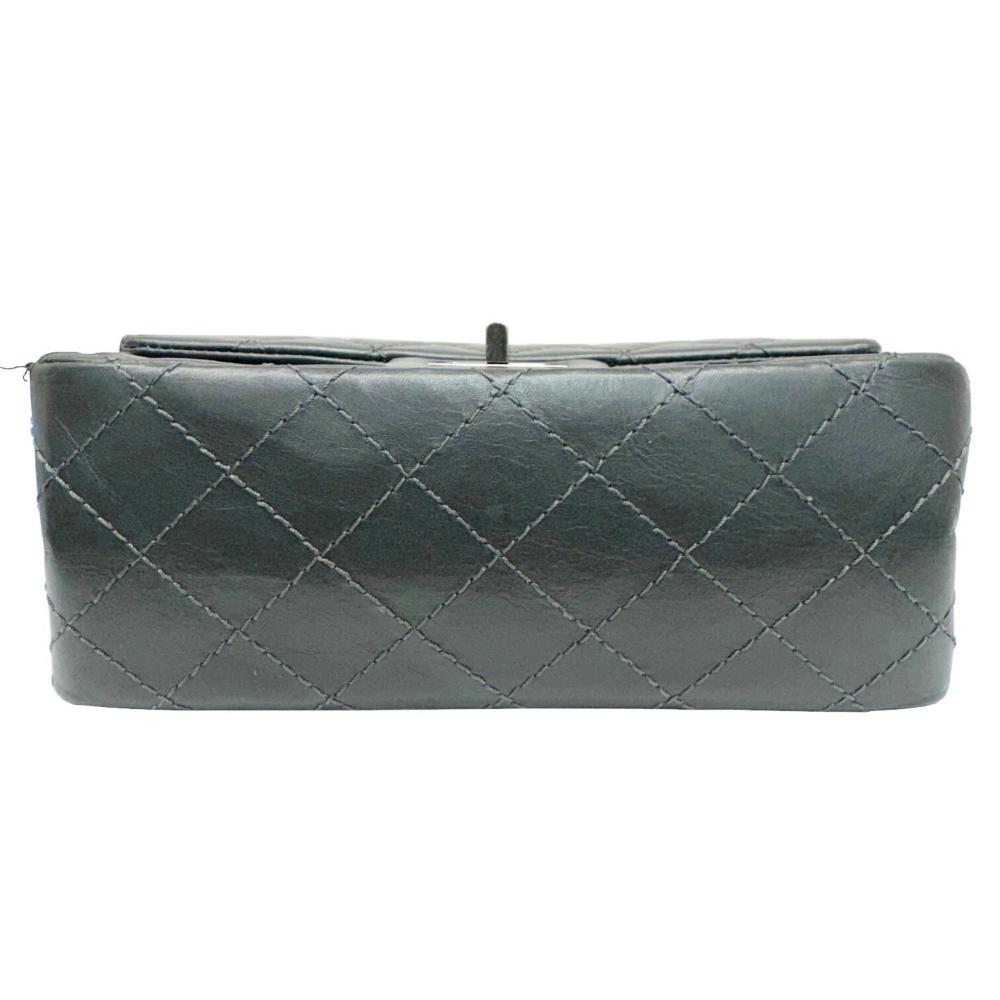 Grey Fabric Chanel Flap Bag