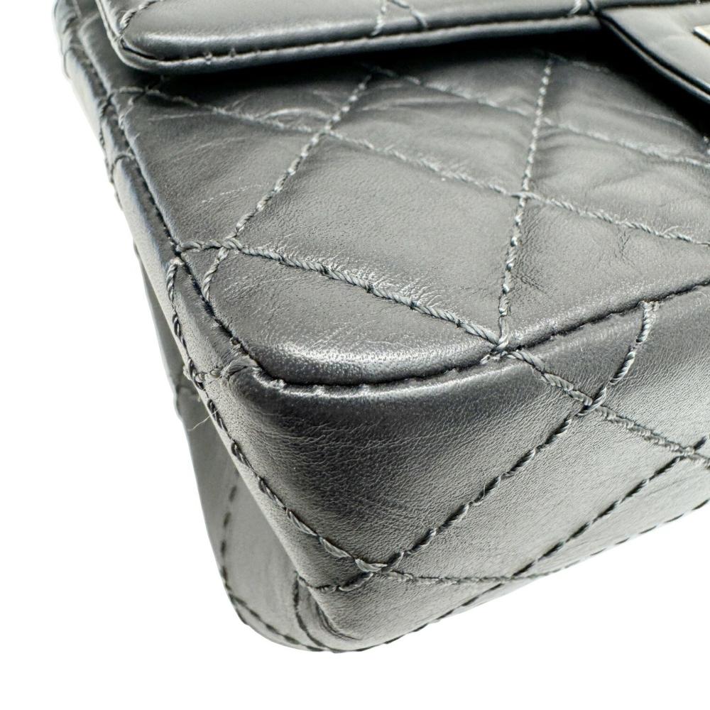 Grey Fabric Chanel Flap Bag