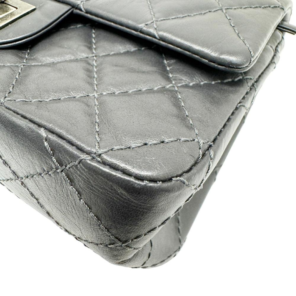 Grey Fabric Chanel Flap Bag