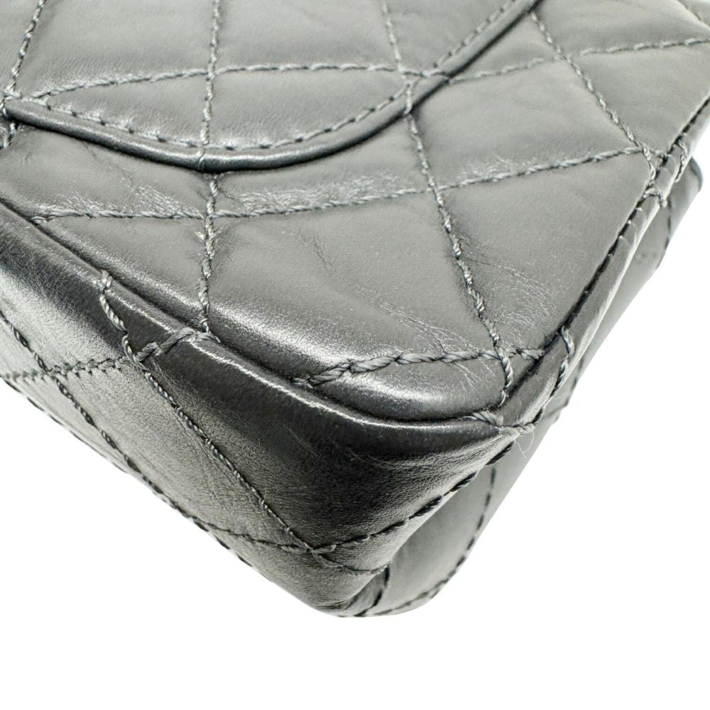 Grey Fabric Chanel Flap Bag