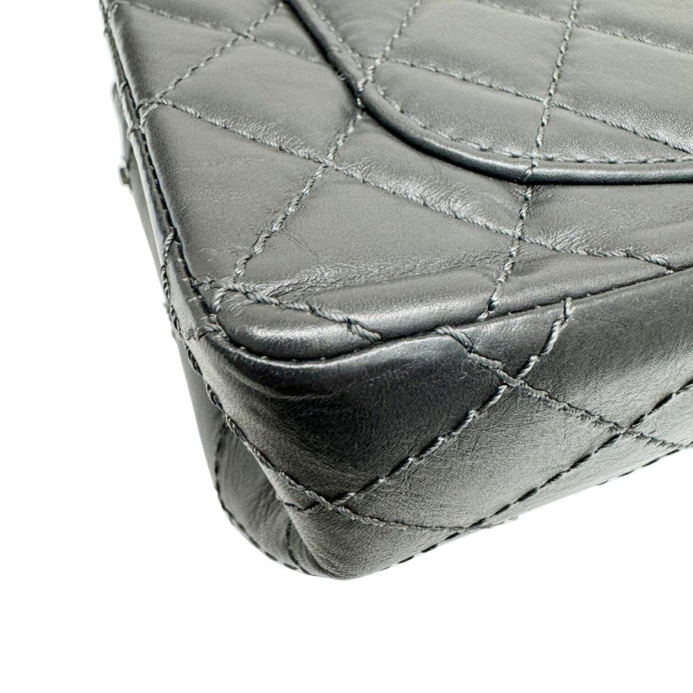 Grey Fabric Chanel Flap Bag