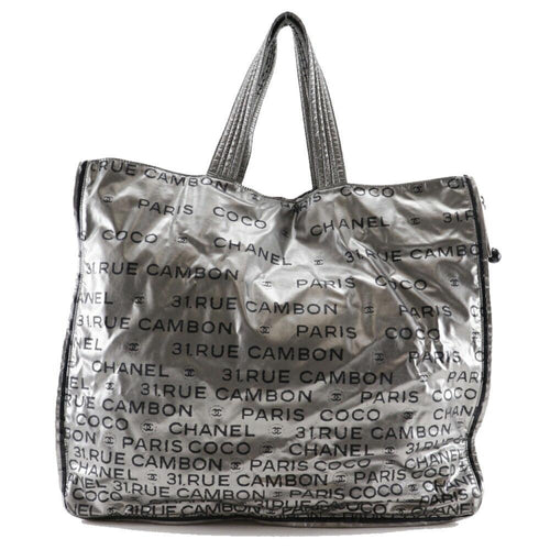 Grey Fabric Chanel Tote