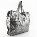 Grey Fabric Chanel Tote