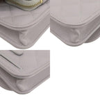 Grey Leather Chanel Shoulder Bag