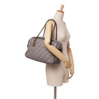 Grey Leather Chanel Shoulder Bag