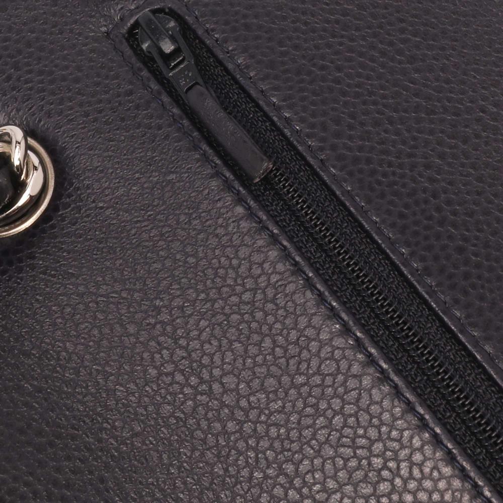 Grey Leather Chanel Flap Bag