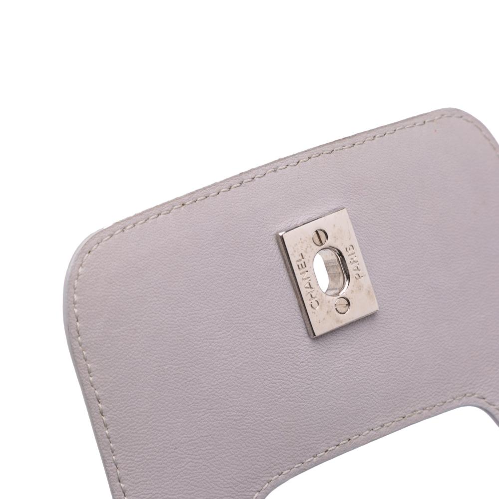 Grey Leather Chanel Tote