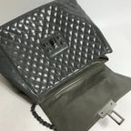 Grey Leather Chanel Shoulder Bag