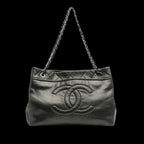 Grey Leather Chanel Tote