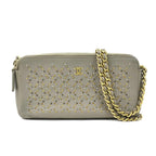 Grey Leather Chanel Shoulder Bag