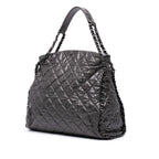 Grey Leather Chanel Tote