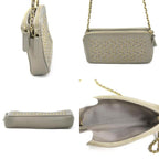 Grey Leather Chanel Shoulder Bag