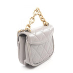 Grey Leather Chanel Shoulder Bag