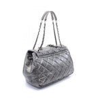Grey Leather Chanel Flap Bag