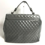 Grey Leather Chanel Shoulder Bag