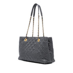 Grey Leather Chanel Tote