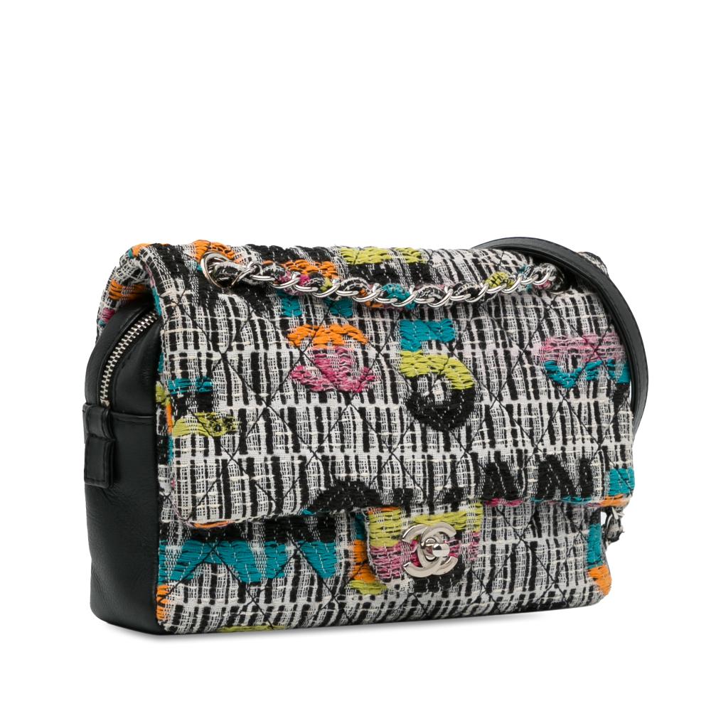 Grey Leather Chanel Flap Bag