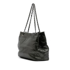 Grey Leather Chanel Tote