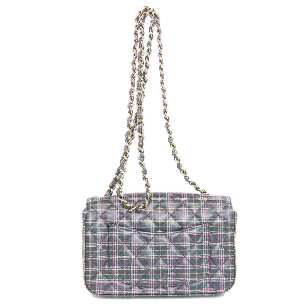 Grey Leather Chanel Shoulder Bag