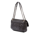 Grey Leather Chanel Flap Bag
